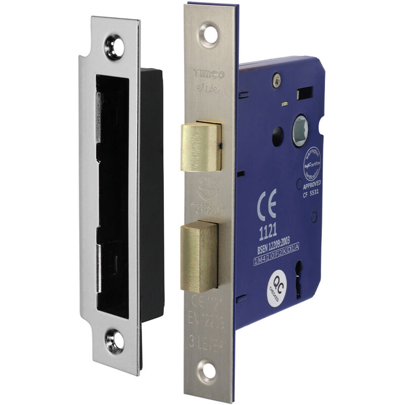 Timco - 3 Lever Sashlock - Satin Nickel (Size 78 case / 58 backset - 1 Each)