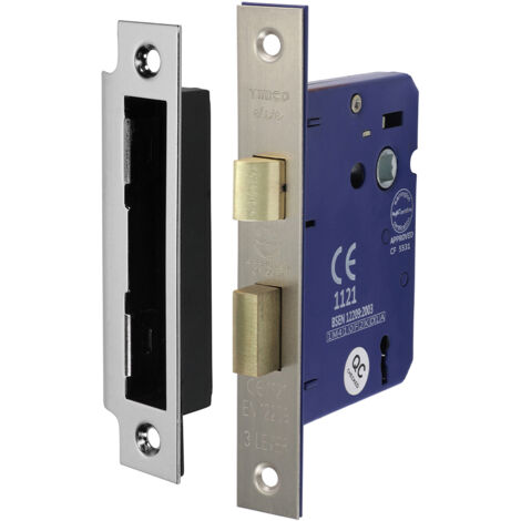 TIMCO 3 Lever Satin Nickel Mortice Sashlock 78mm Case 58mm Backset