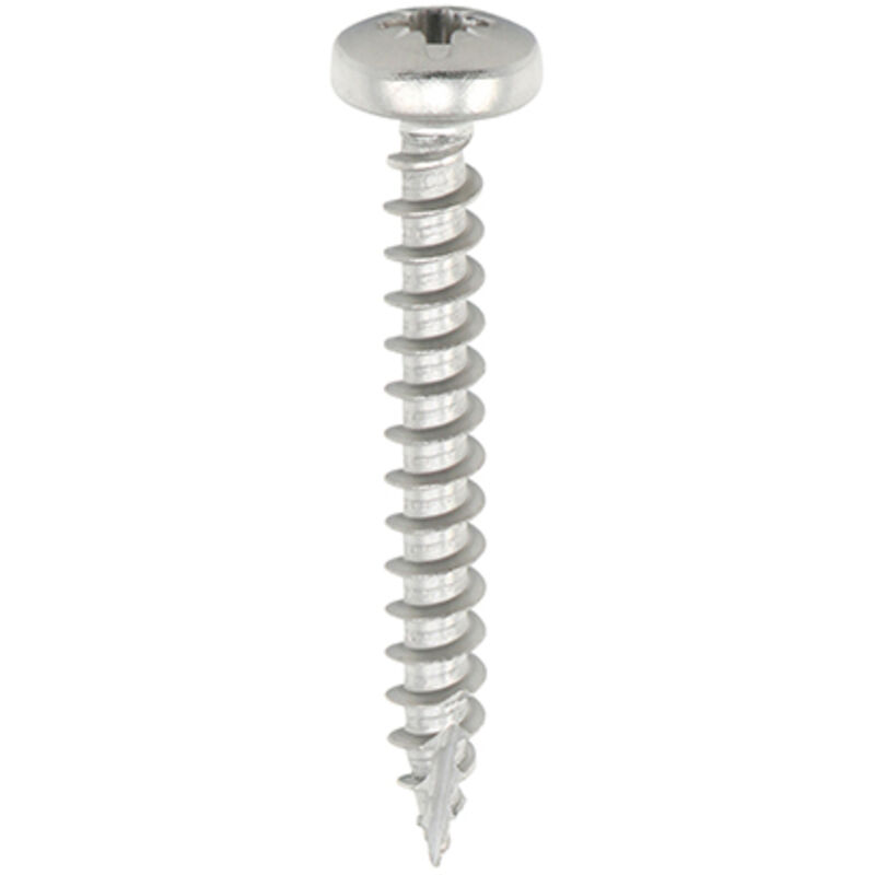 Timco - Classic Multi-Purpose Screws - PZ - Pan Head - A2 Stainless Steel (Size 5.0 x 25 - 200 Pieces)