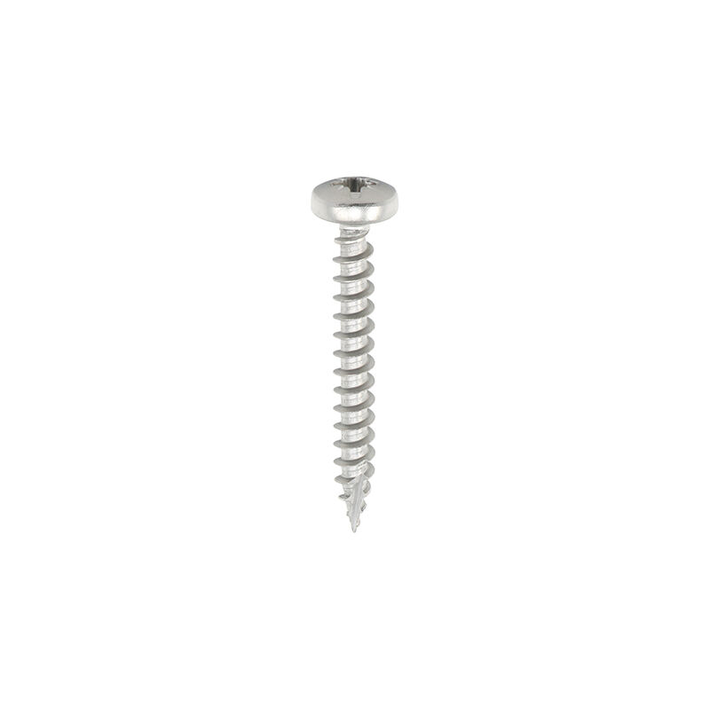 Timco - Classic Multi-Purpose Screws - PZ - Pan Head - A2 Stainless Steel (Size 5.0 x 30 - 200 Pieces)