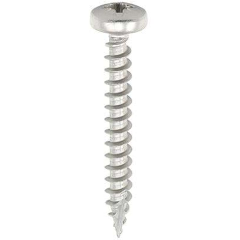 Timco - Classic Multi-Purpose Screws - PZ - Pan Head - A2 Stainless Steel (Size 5.0 x 40 - 200 Pieces)