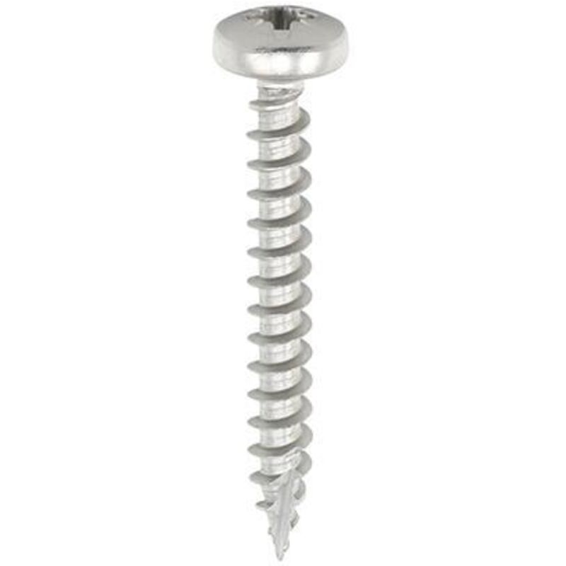 Timco - Classic Multi-Purpose Screws - PZ - Pan Head - A2 Stainless Steel (Size 3.5 x 25 - 200 Pieces)