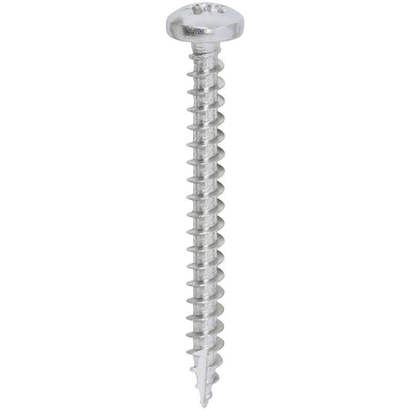 Timco - Classic Multi-Purpose Screws - PZ - Pan Head - A2 Stainless Steel (Size 4.0 x 40 - 200 Pieces)