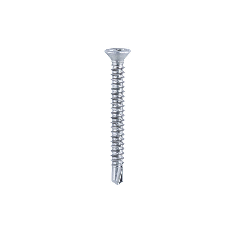 Timco - Window Fabrication Screws - Countersunk with Ribs - PH - Self-Tapping - Self-Drilling Point - Zinc (Size 3.9 x 13 - 1000 Pieces)