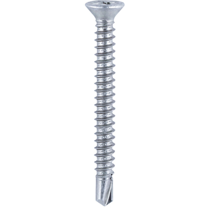 Timco - Window Fabrication Screws - Countersunk with Ribs - PH - Self-Tapping - Self-Drilling Point - Zinc (Size 3.9 x 19 - 1000 Pieces)