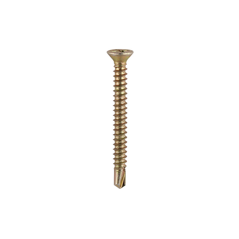 Timco - Window Fabrication Screws - Countersunk - PH - Self-Tapping - Self-Drilling Point - Yellow (Size 3.9 x 45 - 500 Pieces)