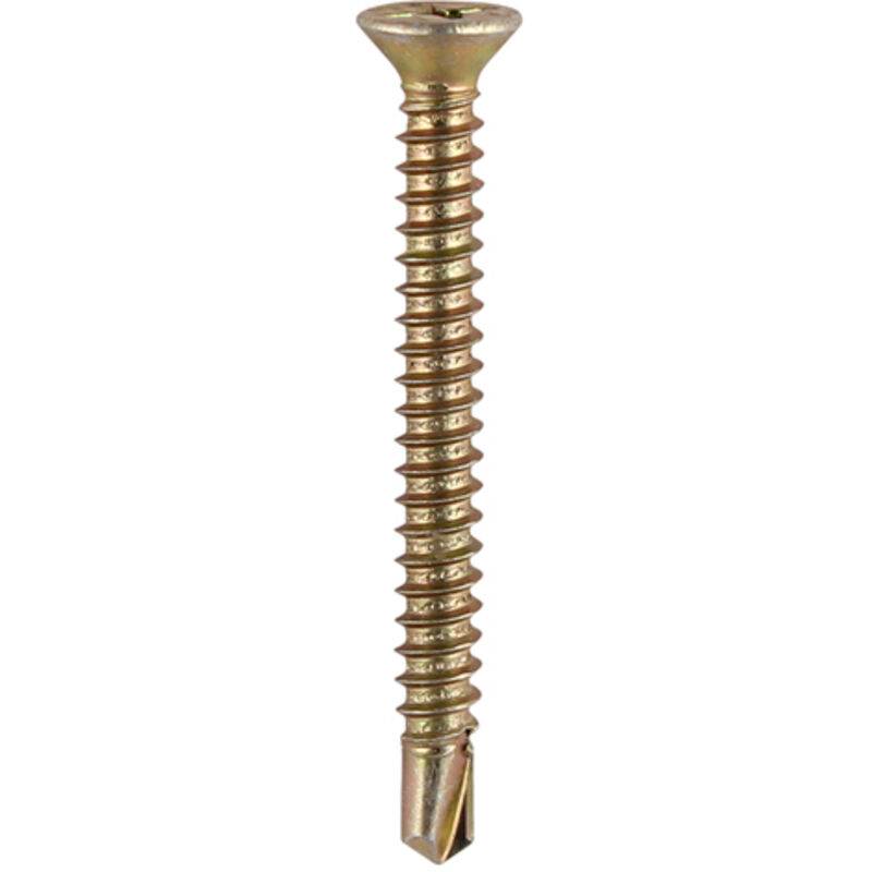 Timco - Window Fabrication Screws - Countersunk - PH - Self-Tapping - Self-Drilling Point - Yellow (Size 3.9 x 32 - 1000 Pieces)