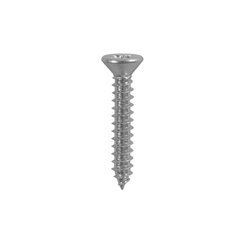 Timco - Metal Tapping Screws - PZ - Countersunk - Self-Tapping - A2 Stainless Steel (Size 4.8 x 50 - 200 Pieces)