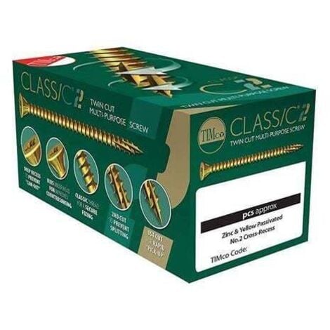 TIMco 4.0 x 40mm Classic C2 Wood Screw Box Qty 200