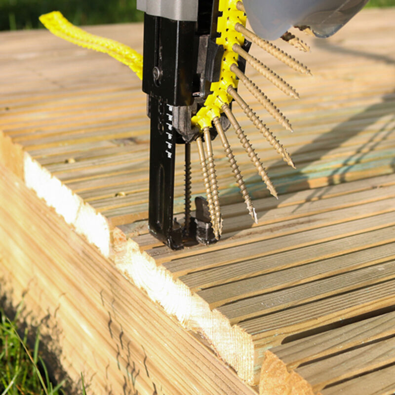 Timco - C2 Deck-Fix Premium Collated Decking Screws - SQ - Countersunk - Exterior - Green (Size 4.5 x 65 - 500 Pieces)