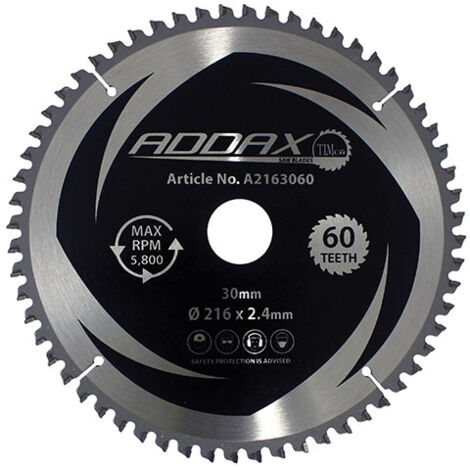 TIMCO -5° Circular Saw Blade - 216 x 30 x 60T