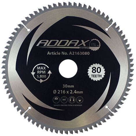 TIMCO -5° Circular Saw Blade - 216 x 30 x 80T