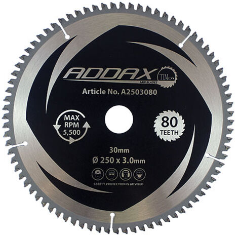 TIMCO -5° Circular Saw Blade - 250 x 30 x 80T