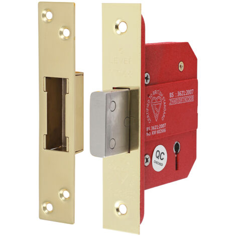 TIMCO 5 Lever British Standard Deadlock Electro Brass - 66mm