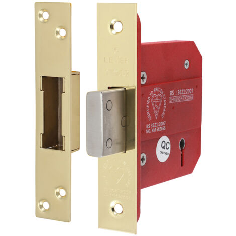TIMCO 5 Lever British Standard Deadlock Electro Brass - 78mm