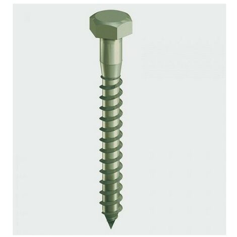 main image of "TIMco 650INCSB Index Coach Screw Hex Green 6.0 x 50mm Bag of 10"