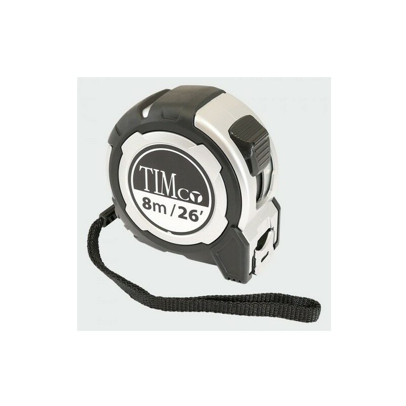 TIMco 8MTAPEM Tape Measure 8m 26ft x 25mm Wide