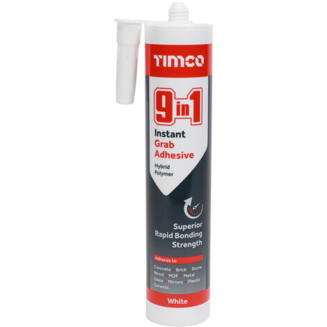 TIMCO 9 in 1 Instant Grab Adhesive White - 290ml