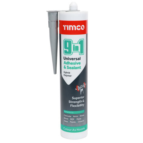 TIMCO 9 In 1 Universal Adhesive & Sealant Grey - 290ml