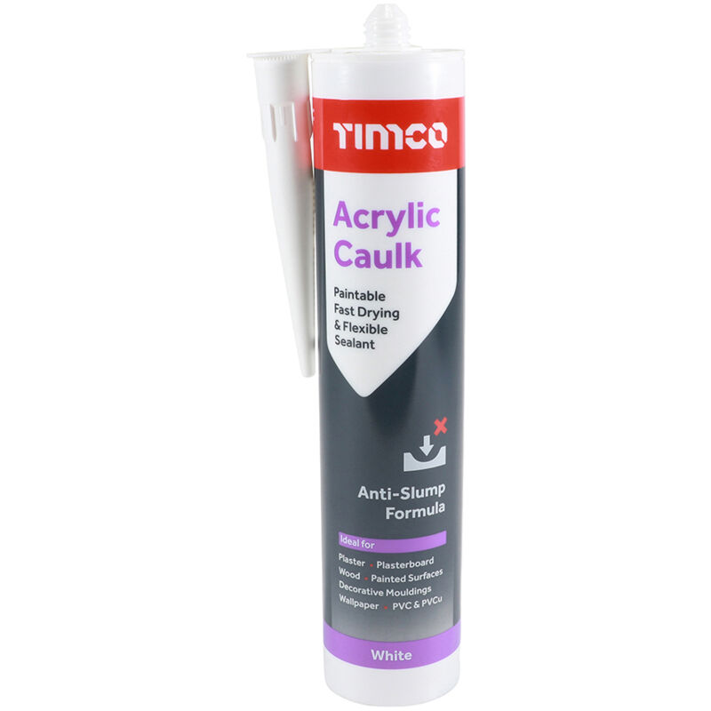 Timco - Acrylic Caulk (Size 300ml - 1 Each)
