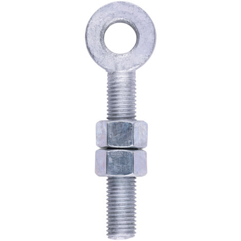 TIMCO Adjustable Gate Hinge Eyes with Nuts Hot Dipped Galvanised - M16 x 100