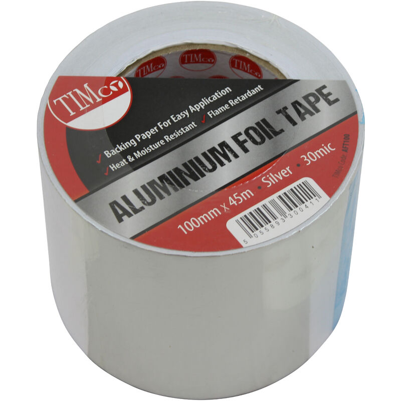 Timco Aluminium Foil Tape 45m x 100mm (1 Unit)