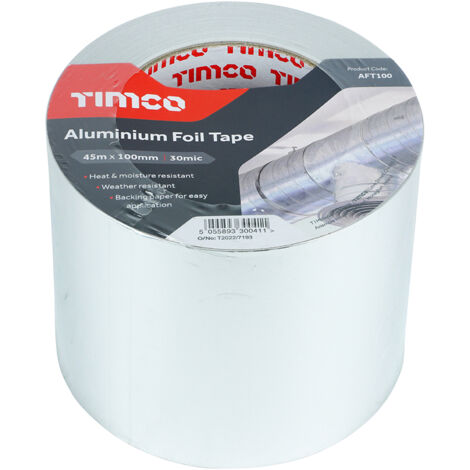 TIMCO Aluminium Foil Tape - 45m x 100mm