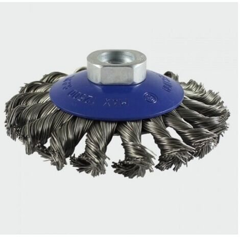 TIMCO Angle Grinder Bevel Brush Twisted Knot Stainless Steel - 100mm