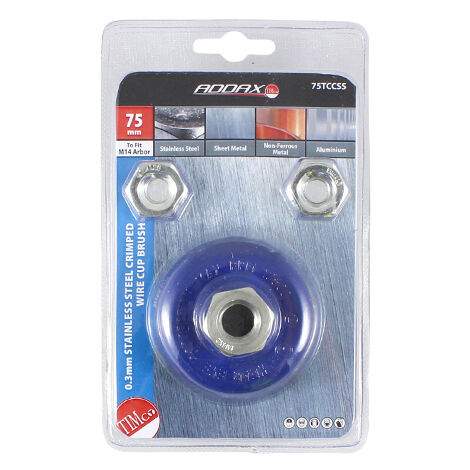 TIMCO Angle Grinder Cup Brush Crimped Stainless Steel - 75mm