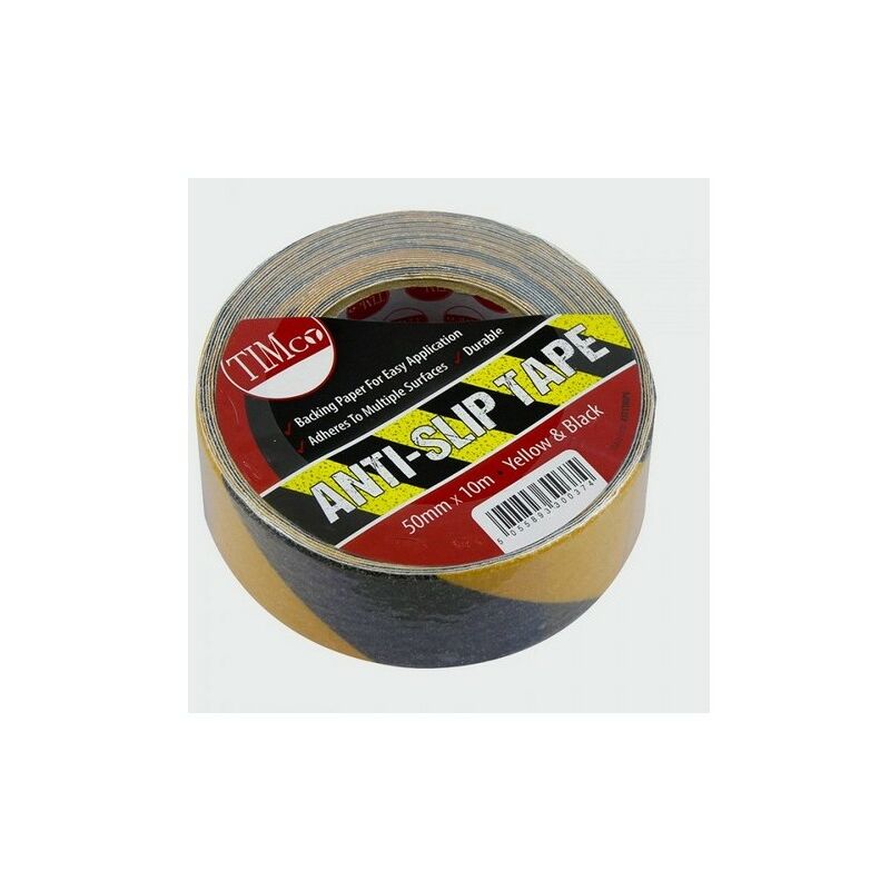 TIMco ASTSTRIPE Anti Slip Tape Black / Yellow 10m x 50mm