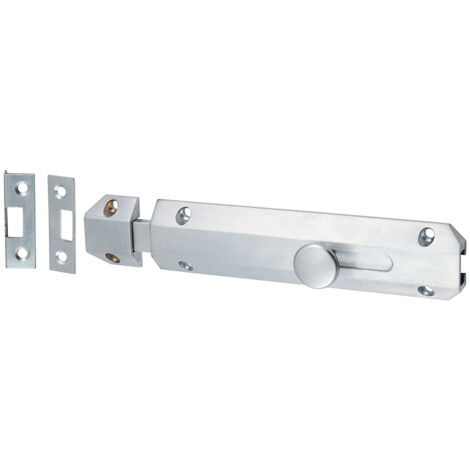 TIMCO Architectural Flat Section Bolt Satin Chrome - 150 x 35mm