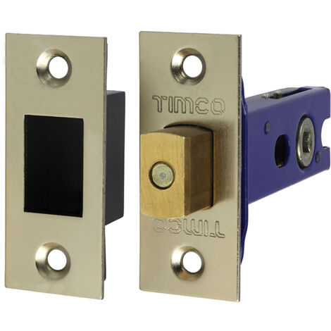 TIMCO Architectural Tubular Deadbolt Electro Brass & Satin Nickel - 78mm