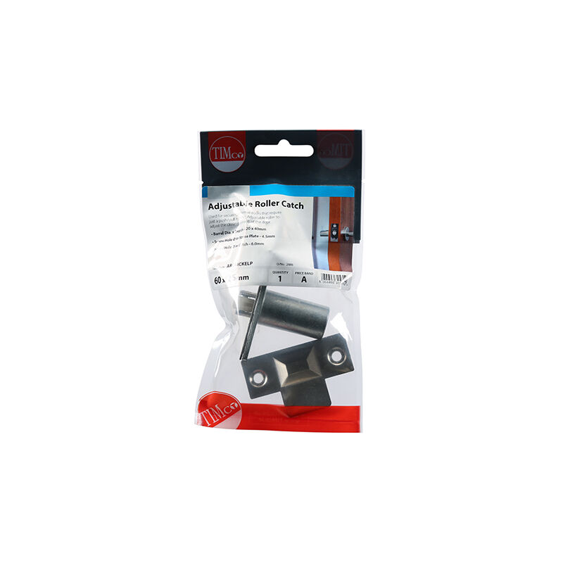 Timco - Adjustable Roller Catch - Nickel (Size 39mm - 1 Each)