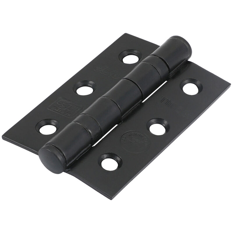 Timco - Grade 7 Fire Door Hinges - Epoxy Black (Size 76 x 51 x 2.2 - 2 Pieces)