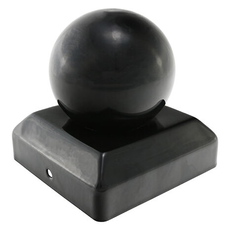 TIMCO Ball Fence Post Cap Epoxy Black - 50mm