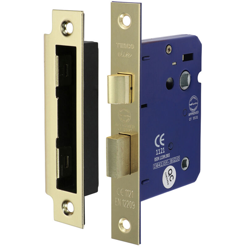 Timco - Bathroom Lock - Electro Brass (Size 78mm - 1 Each)