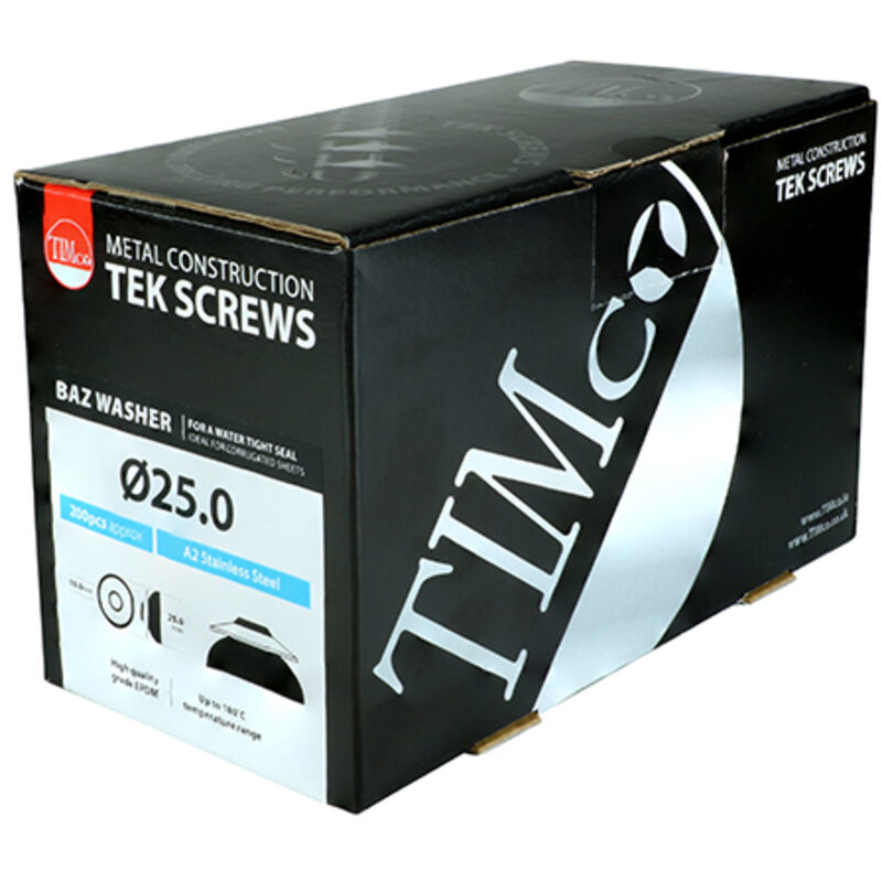 Timco - BAZ Washers - A2 Stainless Steel (Size 25mm - 200 Pieces)