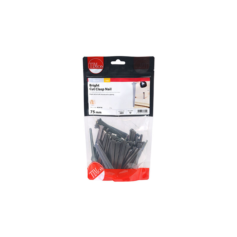 Timco - Cut Clasp Nails - Bright (Size 75mm - 1 Kilograms)