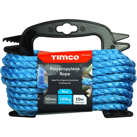 TIMCO Blue Polypropylene Rope on Winder - 10mm x 10m