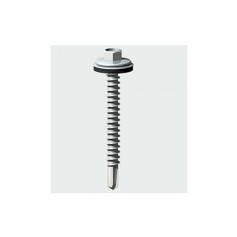 BML100W16 Bi Met Hex No.3 Self Drill Screw with 16mm Washer 5.5 x 100mm Box of 100 - Timco