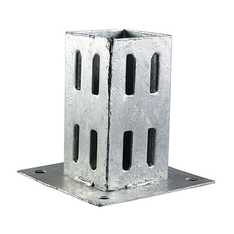 TIMCO Bolt Down Post Support Quick Fit Hot Dipped Galvanised - 75mm
