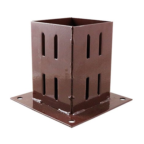 TIMCO Bolt Down Post Support Quick Fit Oxide Red - 100mm