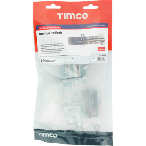 TIMCO Brenton Padbolt Hot Dipped Galvanised - 6"