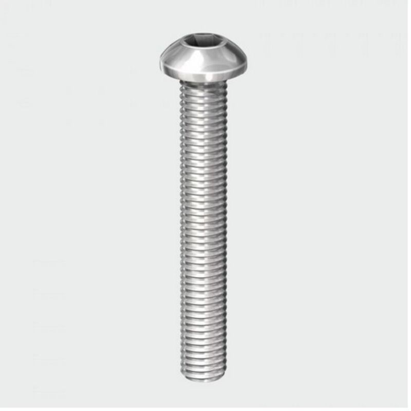 Timco - Socket Screws & Hex Nuts - Button - Stainless Steel (Size M6 x 25 - 6 Pieces)