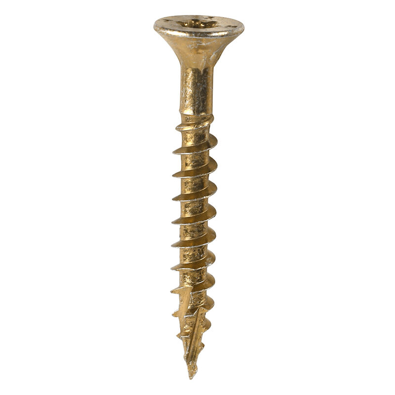 C2 Clamp-Fix Multi-Purpose Premium Countersunk Gold Woodscrews - 5.0 x 40 Box of 200 - 50040C2C - Timco