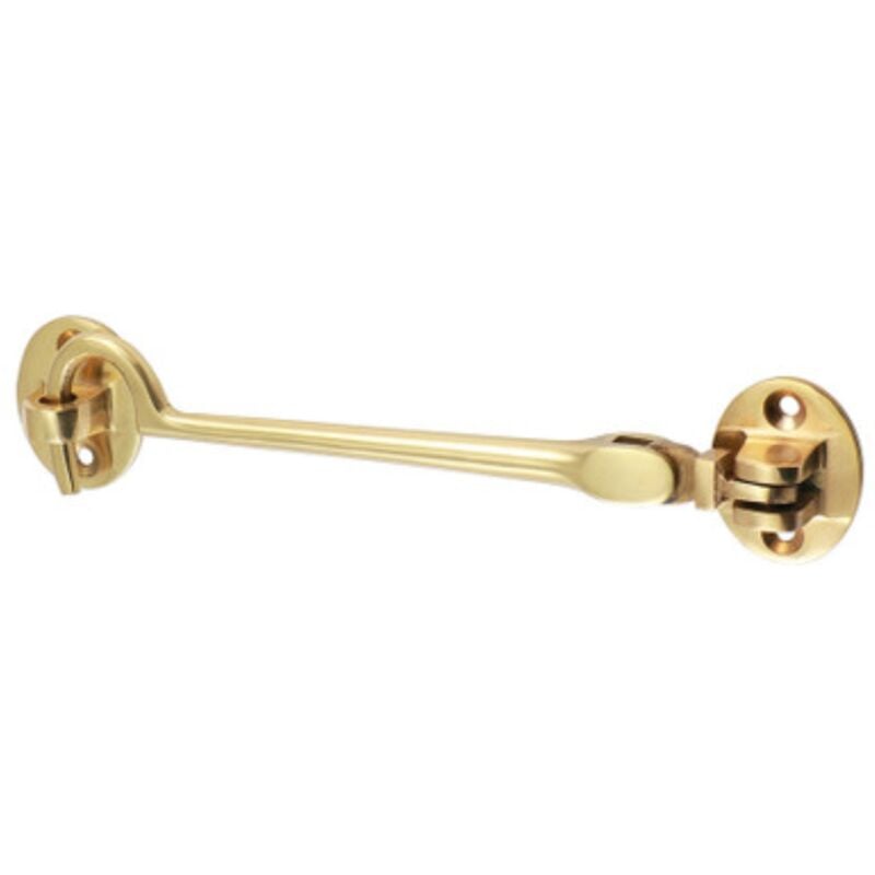 Timco Supplies - Timco Cabin Hook Polished Brass - 150mm (1 Pack)