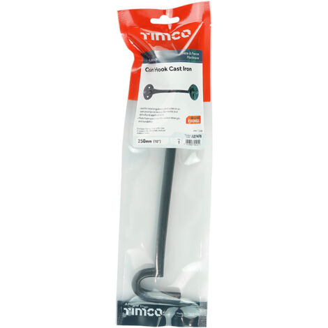 TIMCO Cabin Hooks Black - 10"