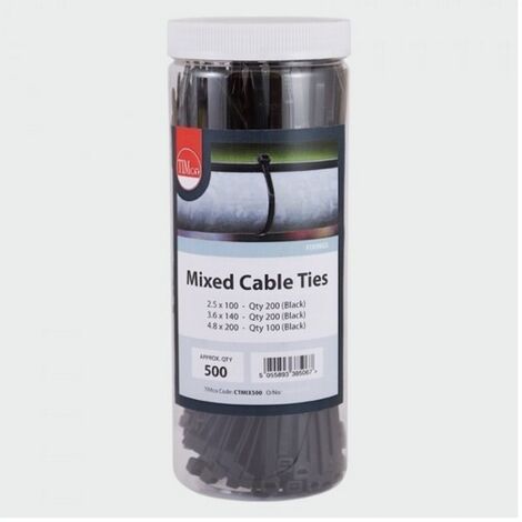 TIMCO Cable Ties Mixed Black - Mixed