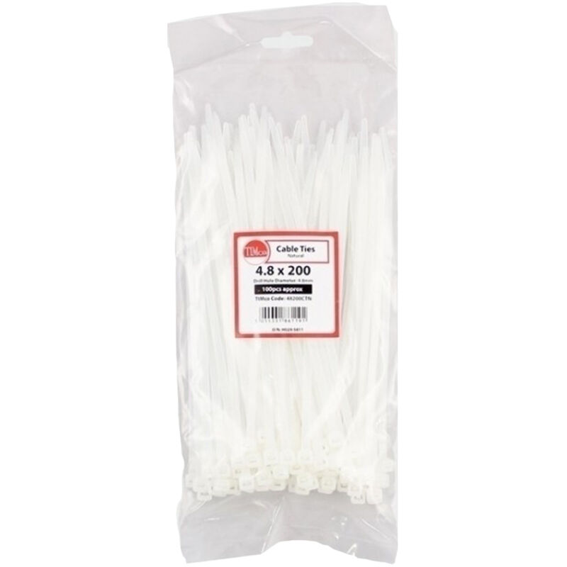 Timco - Cable Ties Natural - 4.8 x 200