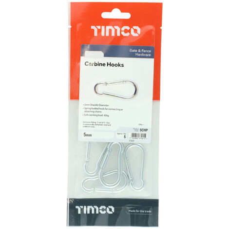TIMCO Carbine Hooks Silver - 5mm